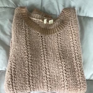 NWOT MOTH blush & rose gold sweater